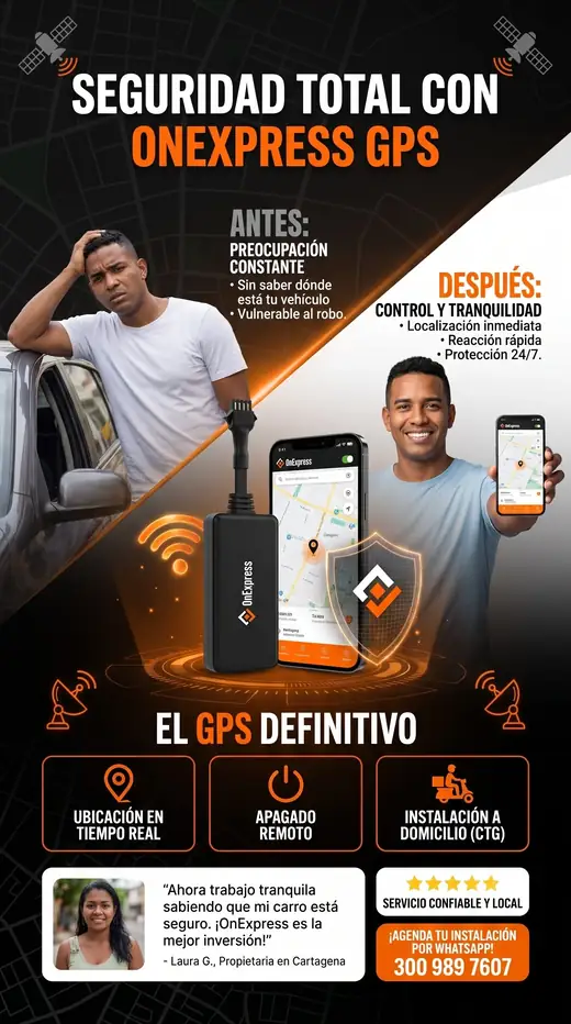 Monitoreo y seguridad GPS para vehículos en Cartagena