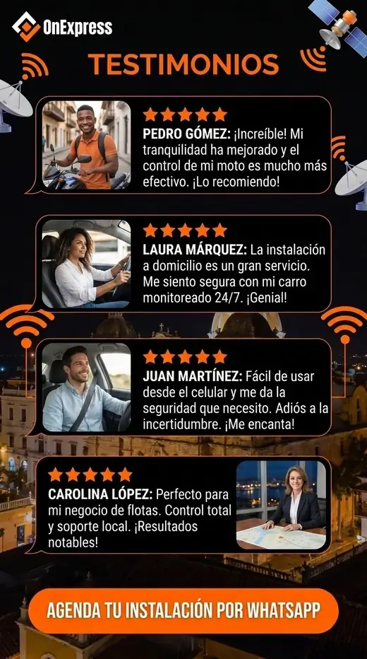 Clientes que usan OnExpress GPS en Cartagena