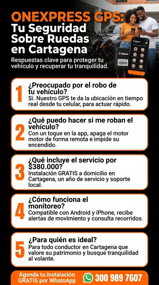 Preguntas frecuentes sobre instalación y servicio GPS OnExpress